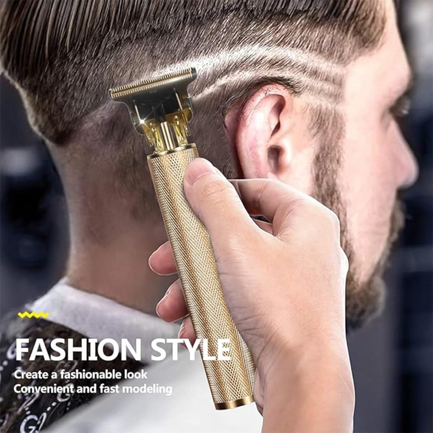 Men'S Hair Trimmer & Beard Clipper With 4 Adjustable Blades & Cleaning Brush thumbnail 4