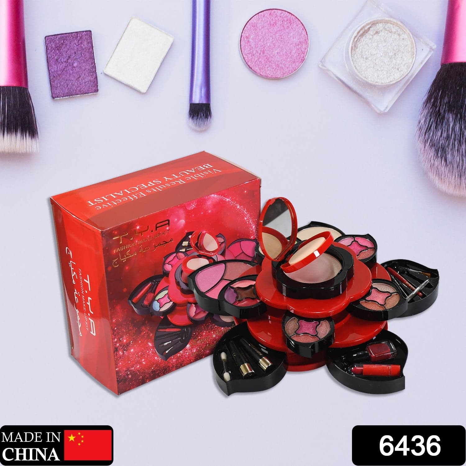 All in One Makeup Kit for Teens Flower Palette for Girls 3 Tier Cosplay thumbnail 2
