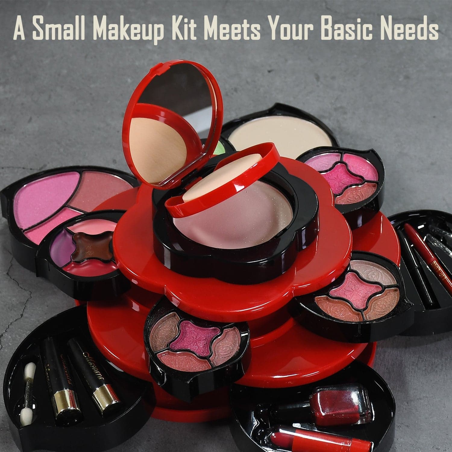 All in One Makeup Kit for Teens Flower Palette for Girls 3 Tier Cosplay thumbnail 5