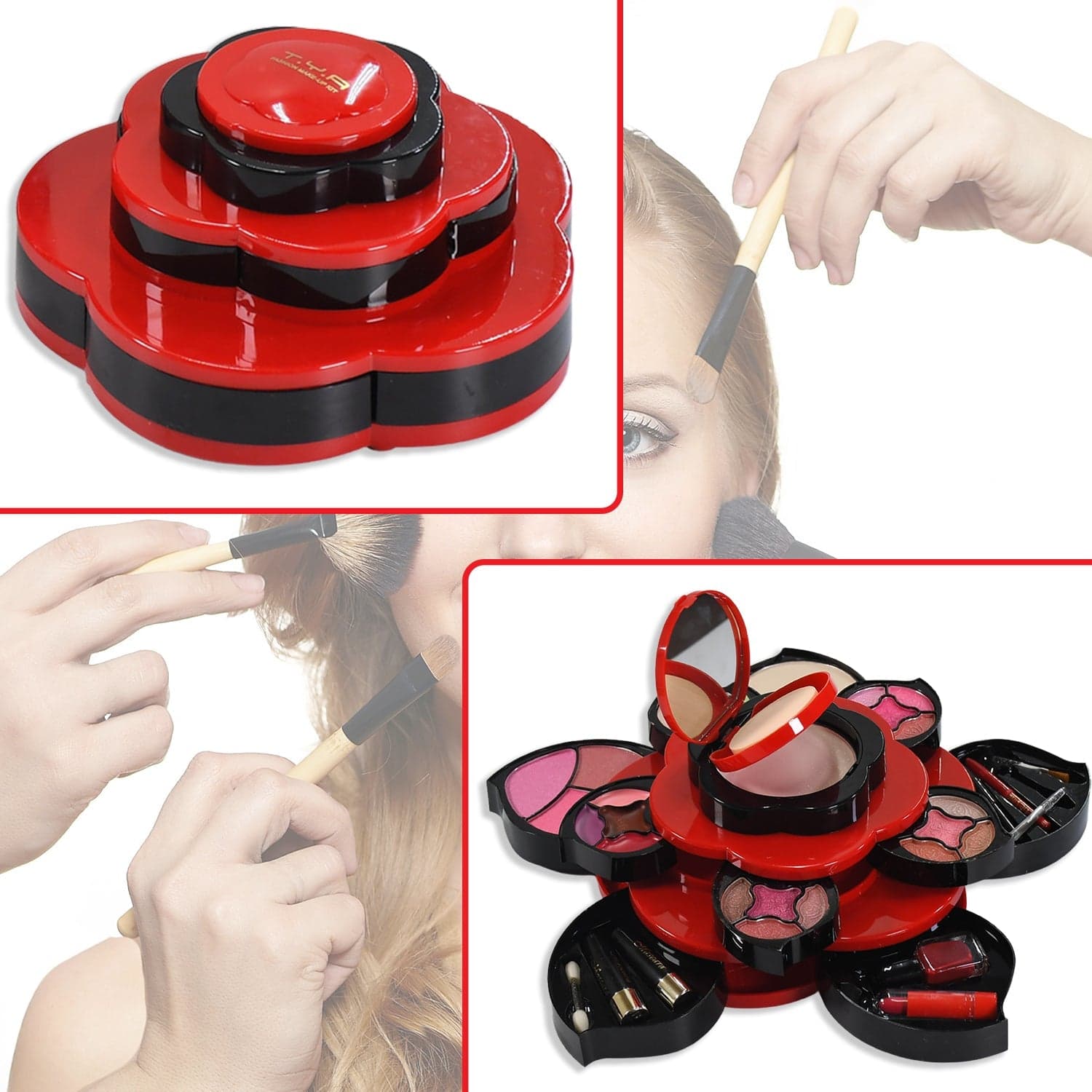 All in One Makeup Kit for Teens Flower Palette for Girls 3 Tier Cosplay thumbnail 6