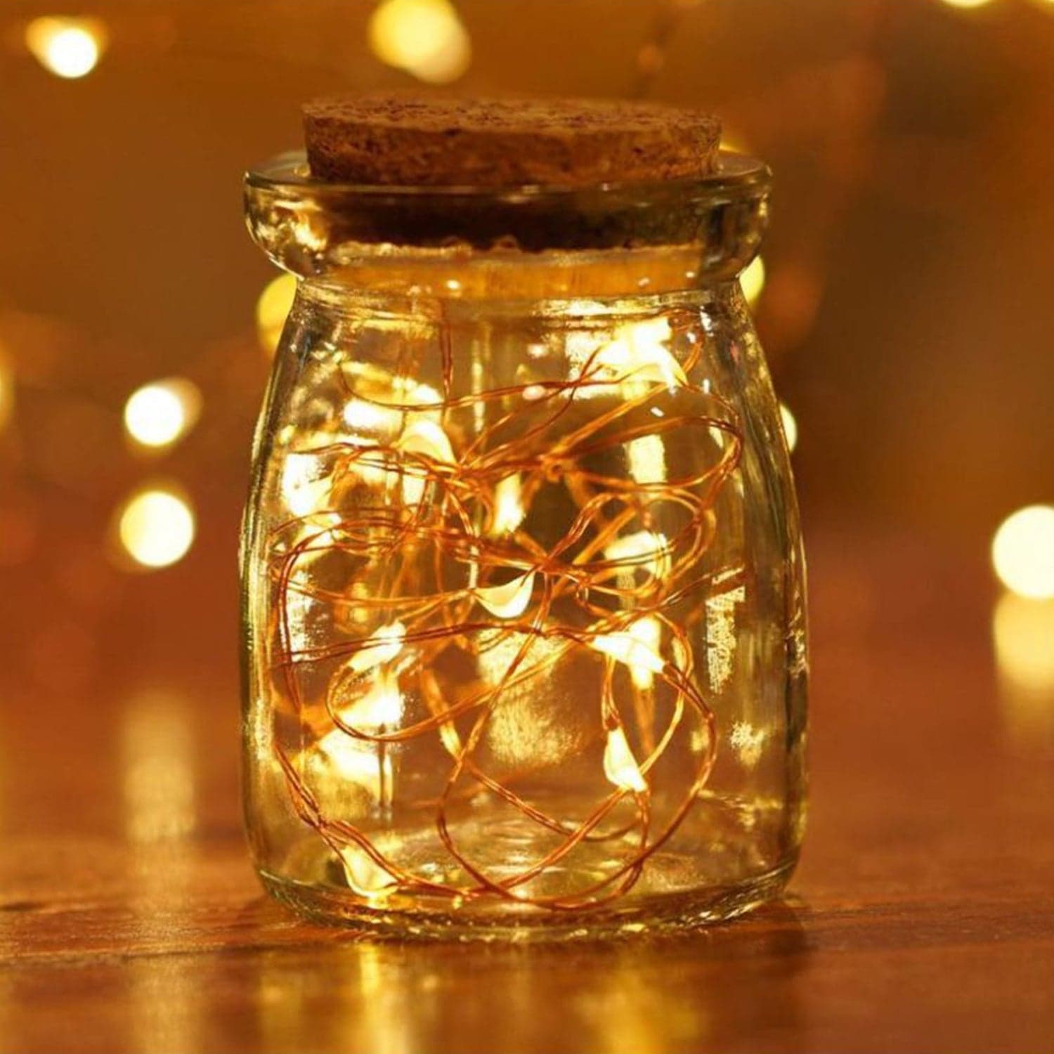 20 Led Wine Bottle Cork Lights Copper Wire String Lights thumbnail 4