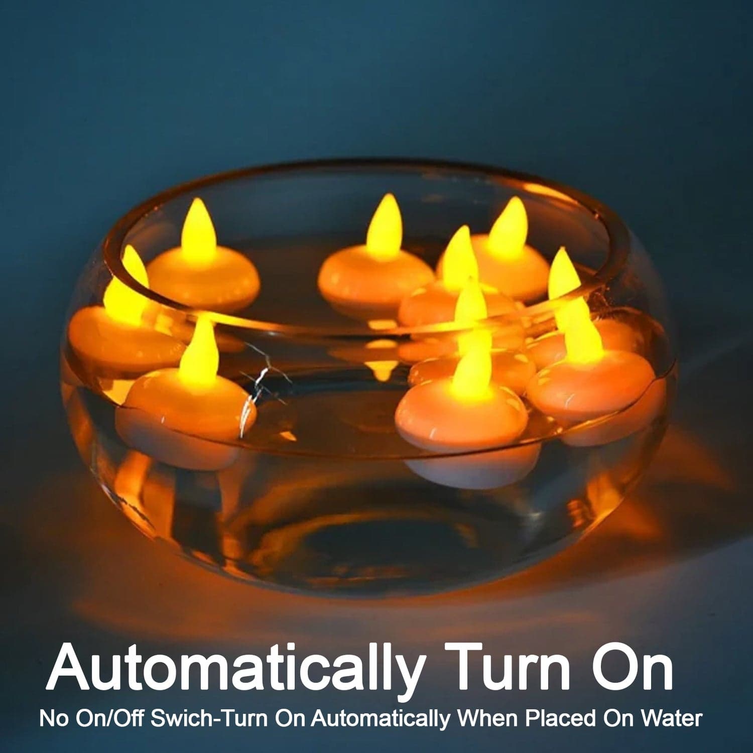 Set Of 12 Flameless Floating Candles Battery Operated Tea Lights Tealight Candle - Decorative ID-6439 thumbnail 8