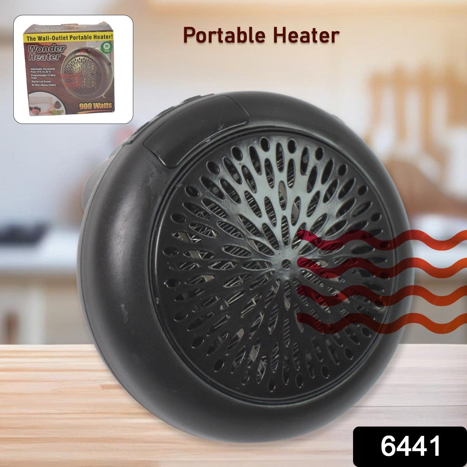 Room Heater for Home, Office, Camper LED Screen Portable Wall Heater (900W / 1 Pc) thumbnail 2