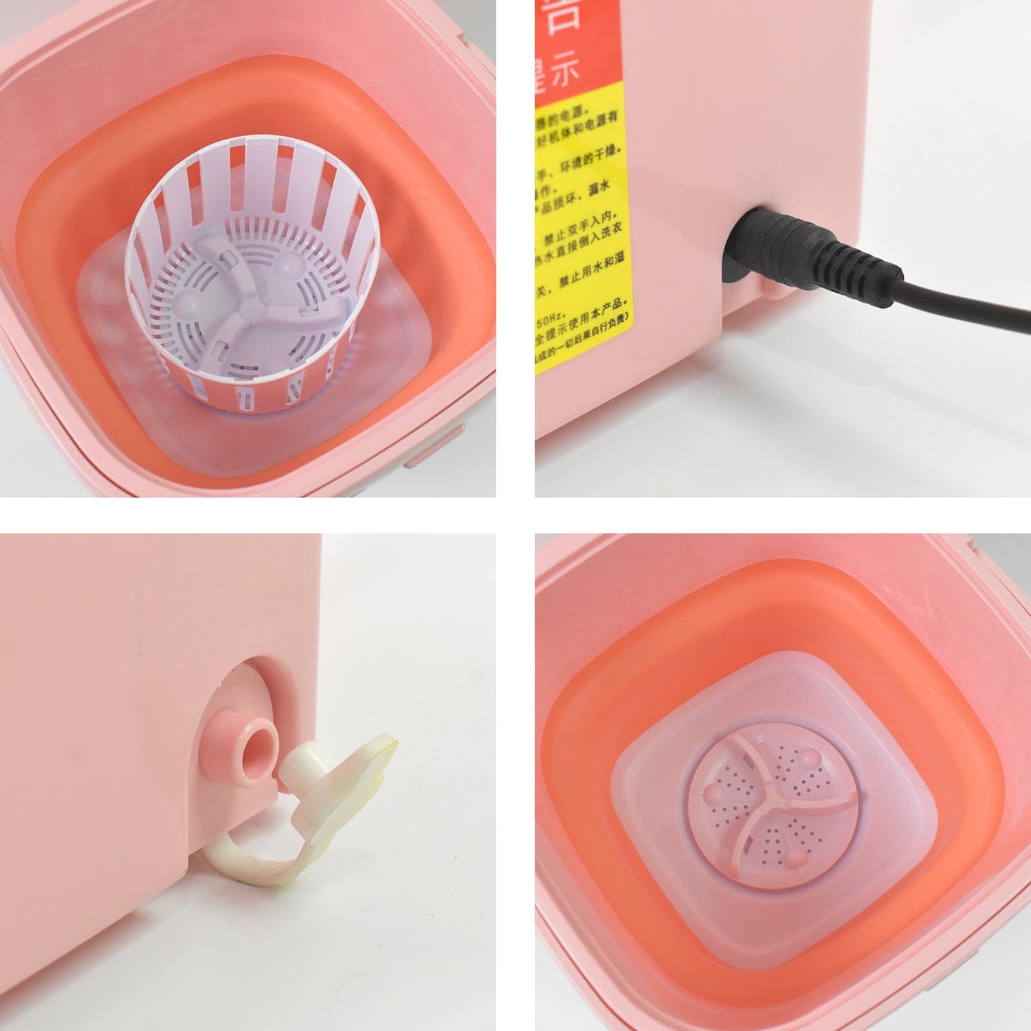 Portable Washing Machine, Foldable Washer and Dryer Combo (1 Set / Mix Color) thumbnail 5