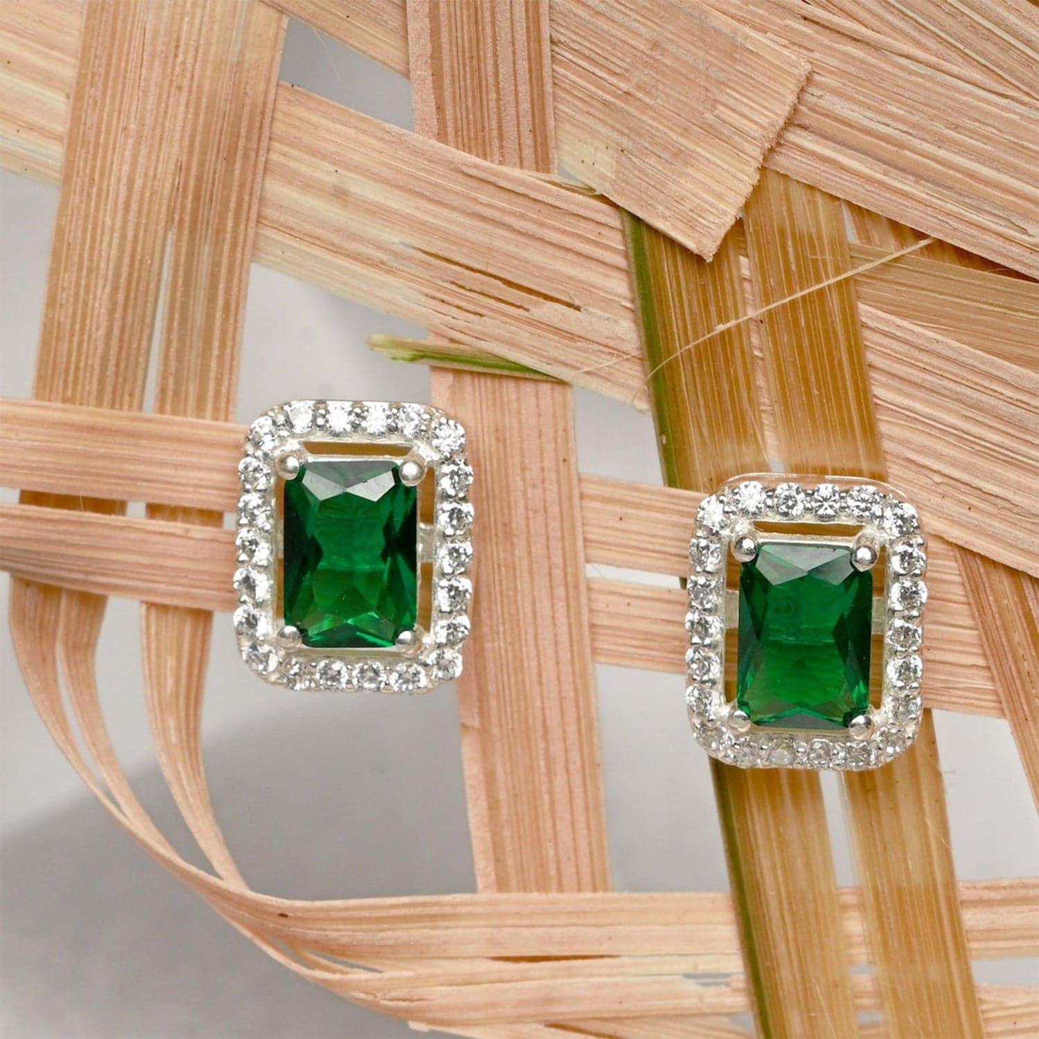 Diamond Jewellery Interchangeable Triangular Shaped Earrings (6 Pari / Mix Color & Design) thumbnail 1