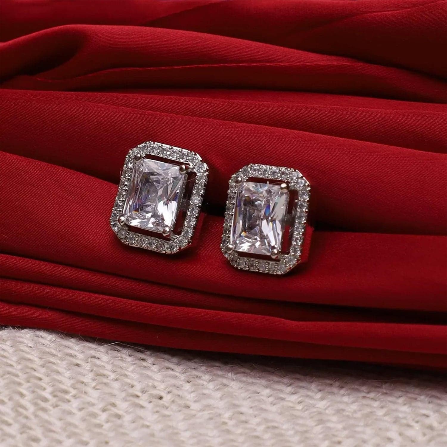 Diamond Jewellery Interchangeable Triangular Shaped Earrings (6 Pari / Mix Color & Design) thumbnail 6