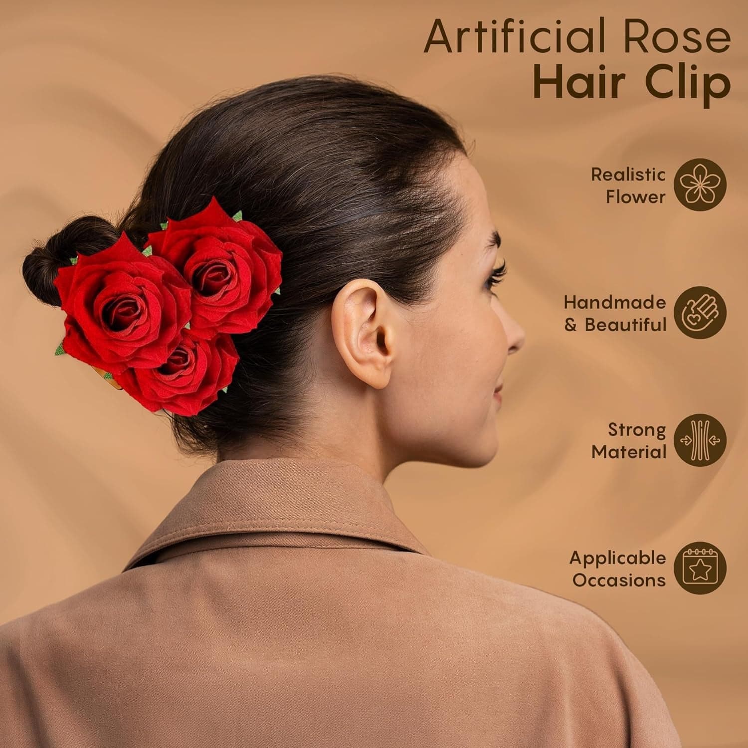 Colourful Flowing Flower Hair Pin (4 Pcs Set / Mix Color) thumbnail 7