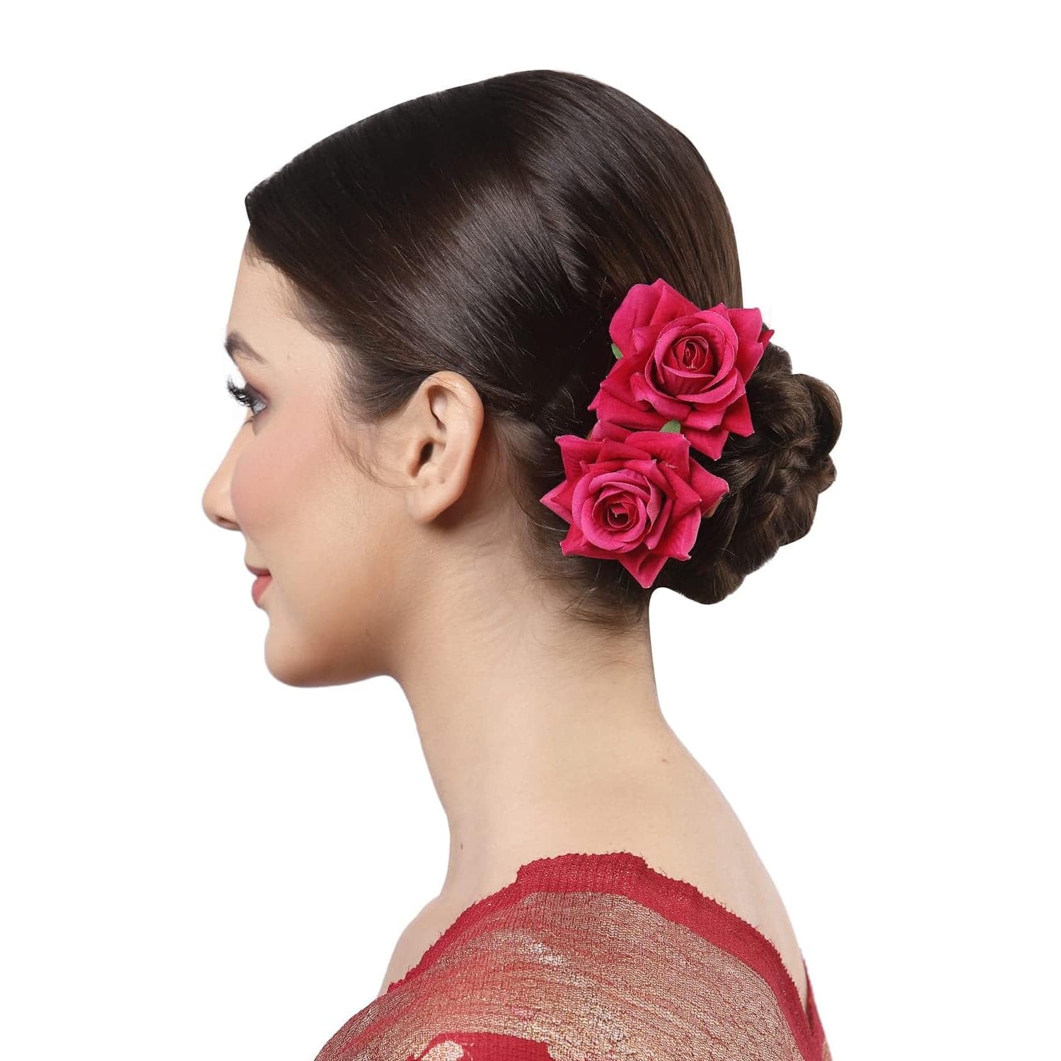 Colourful Flowing Flower Hair Pin (4 Pcs Set / Mix Color) thumbnail 8