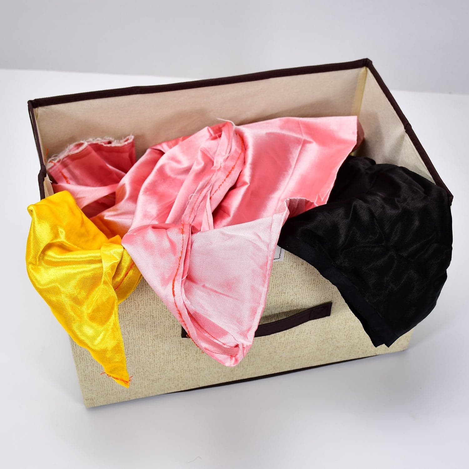 Foldable Cotton Linen Storage Box of Multi-Room Organizer with Lid & Handles thumbnail 5