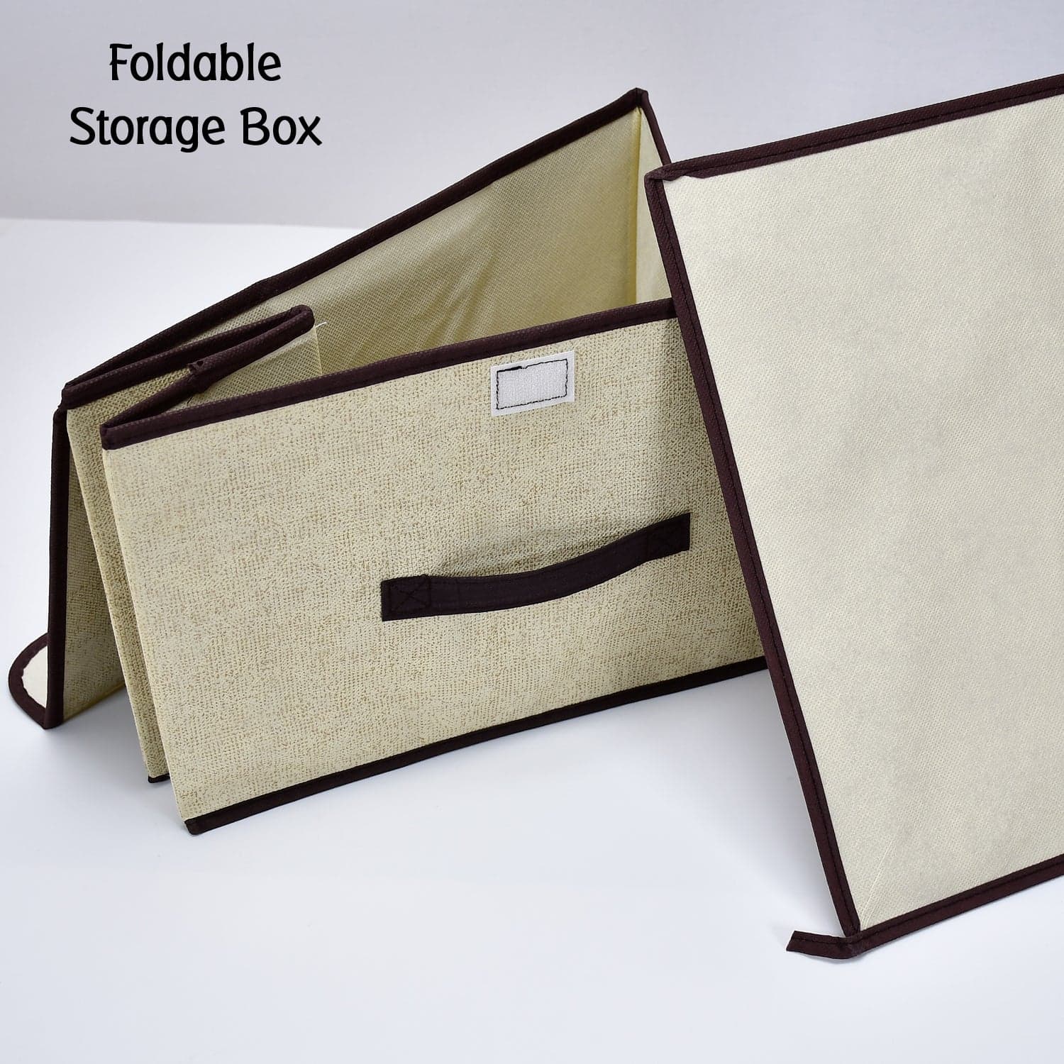 Foldable Cotton Linen Storage Box of Multi-Room Organizer with Lid & Handles thumbnail 6
