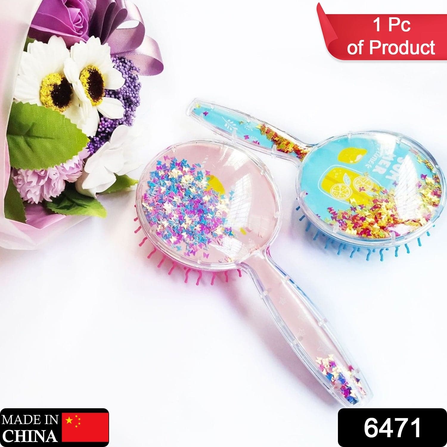 Hair Brush For Kids Detangling Anti-Static Soft Massage For Braids Curly Straight Long Or Short Wet Or Dry Hair (Multi-Design) thumbnail 2
