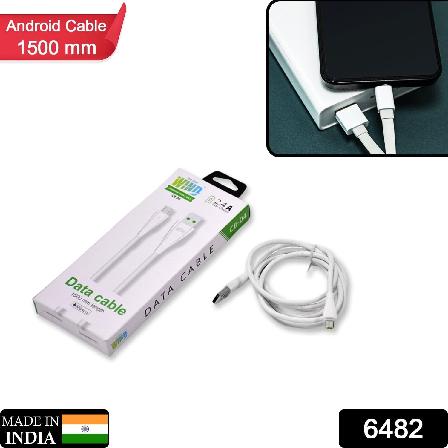 Fast Charging for android & Data Transfer Extra Tough Long Micro Cable for All Compatible Smartphone and Tablets (1500mm) thumbnail 2