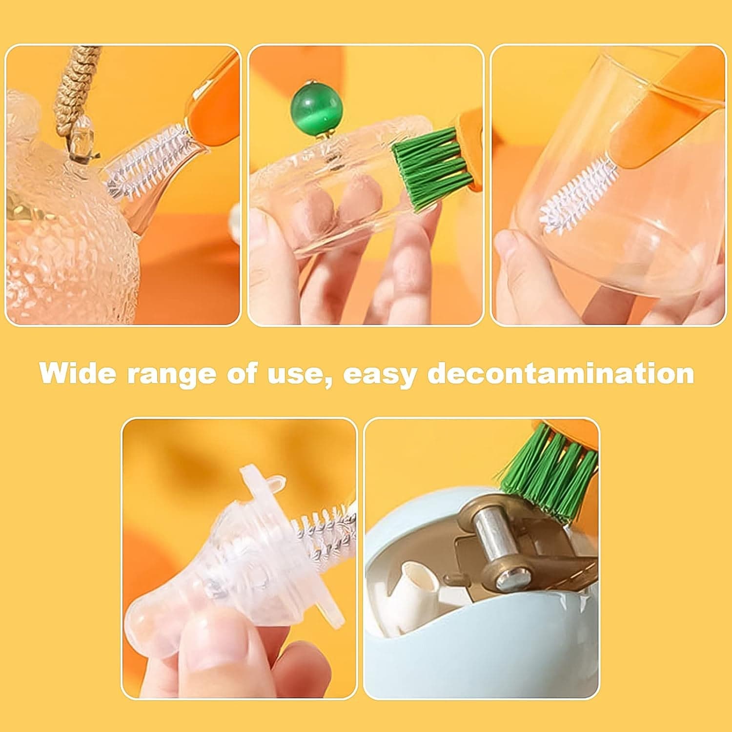 3-in-1 Multifunctional Cleaning Brush Set of Mini Bottle, Cup & Lid Cleaner (1 Pc) thumbnail 6