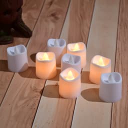 Flameless Led Tealights, Smokeless Plastic Decorative Candles - Led Tea Light Candle For Home Decoration, Diwali (Pack Of 24) ID-6487