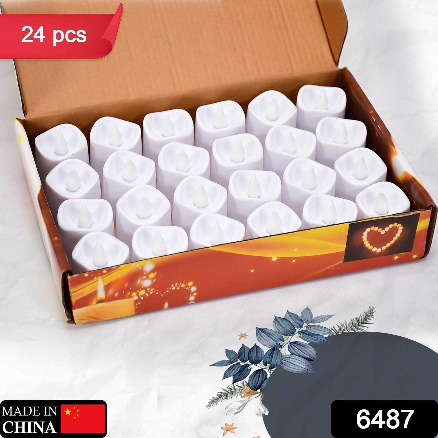 Flameless Led Tealights, Smokeless Plastic Decorative Candles - Led Tea Light Candle For Home Decoration, Diwali (Pack Of 24) ID-6487 thumbnail 2