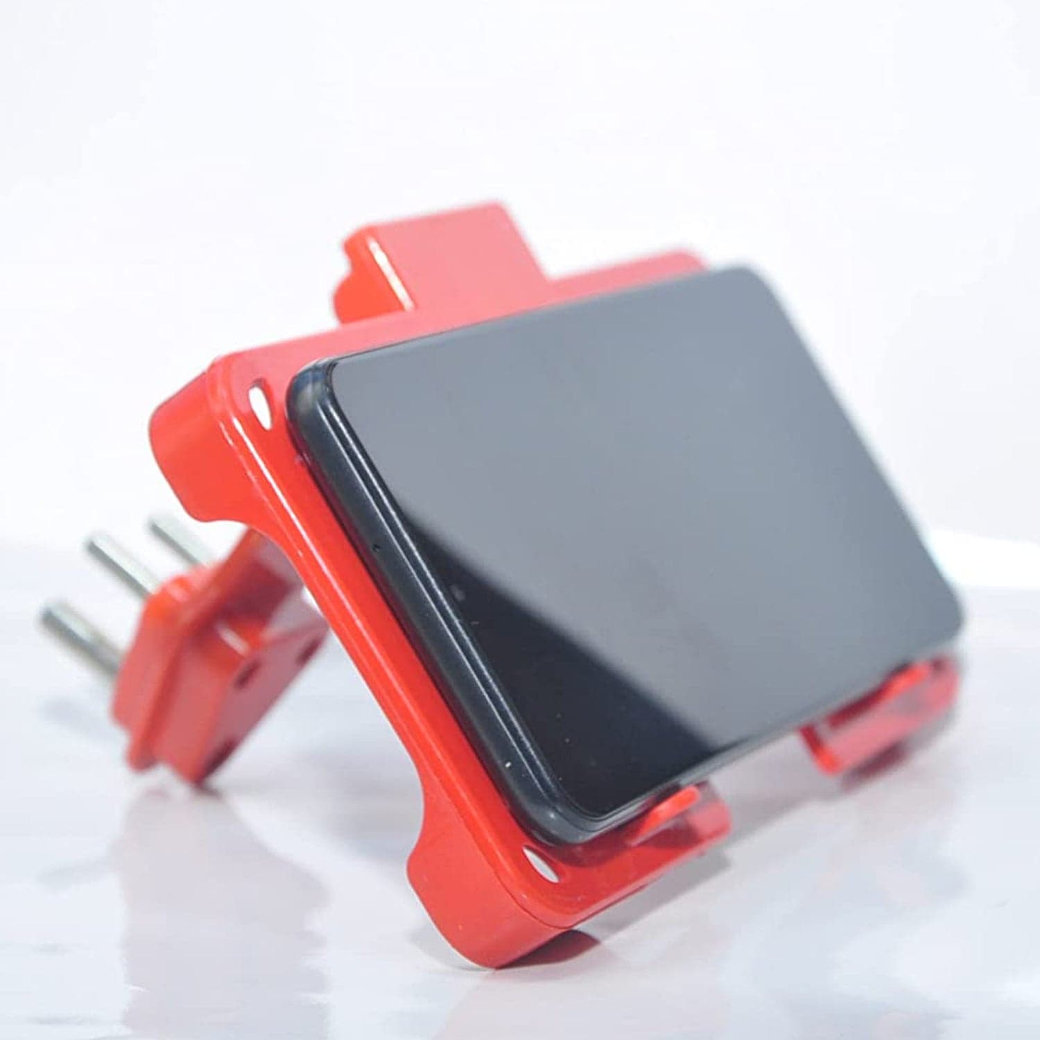 Multi-Purpose Wall Holder Stand for Mobile Charging (Red) thumbnail 5