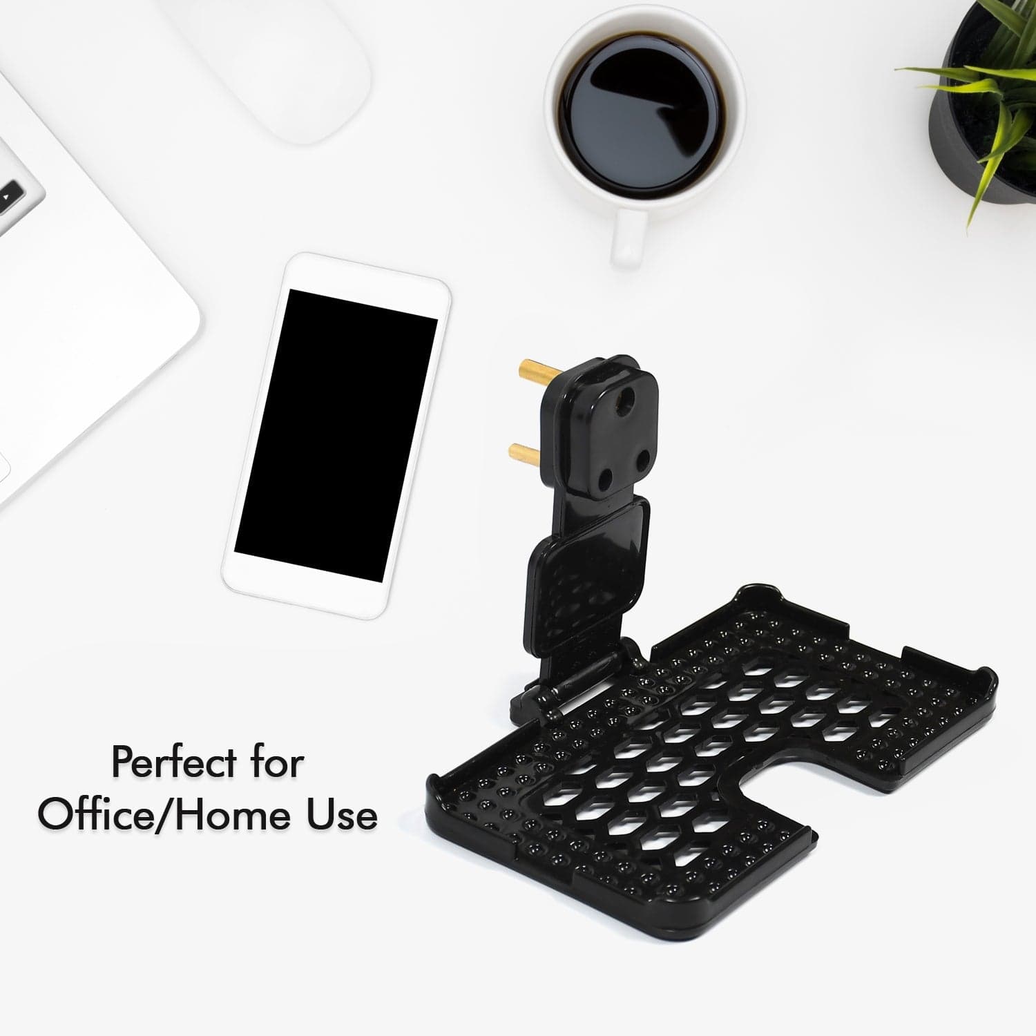 Multi-Purpose Wall Holder Stand for Charging Mobile (Black) thumbnail 3