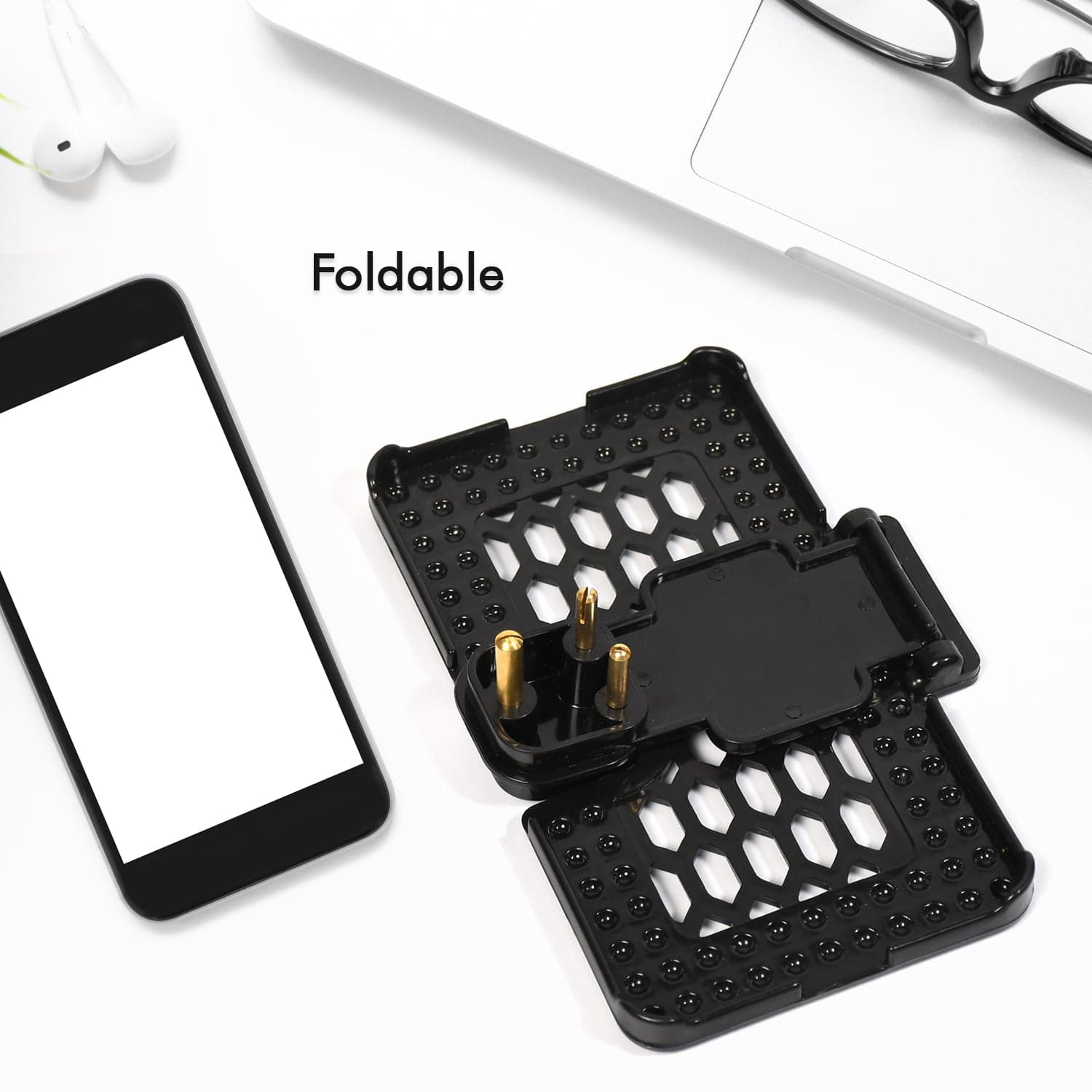 Multi-Purpose Wall Holder Stand for Charging Mobile (Black) thumbnail 4