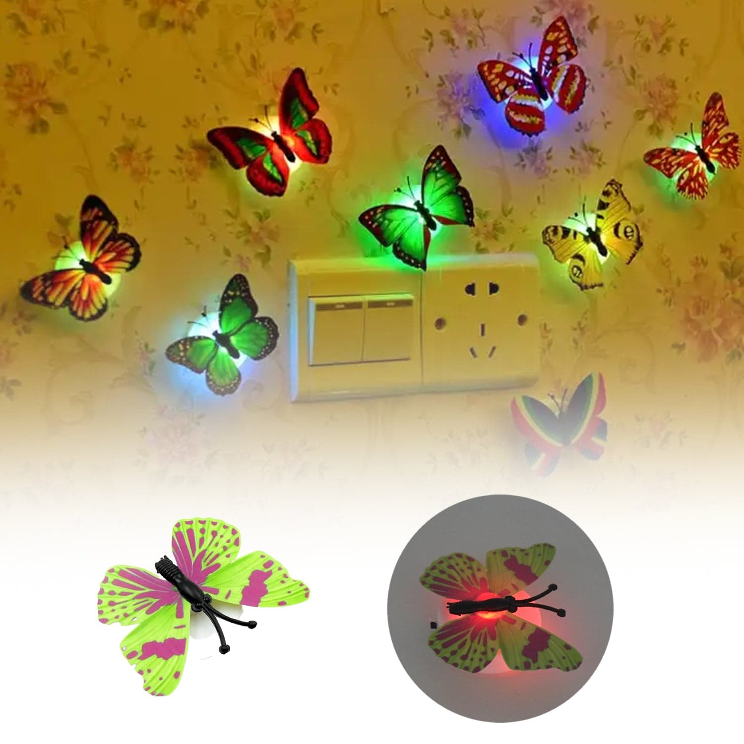 Butterfly 3D Night Lamp Comes With 3D Illusion Design Suitable For Drawing Room thumbnail 3