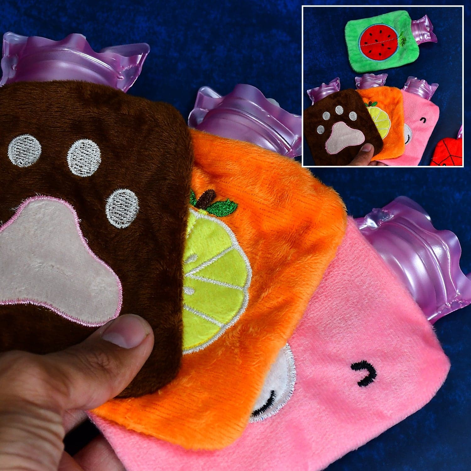 Mini 1pc Mix design hot water bag for pain relief. thumbnail 4