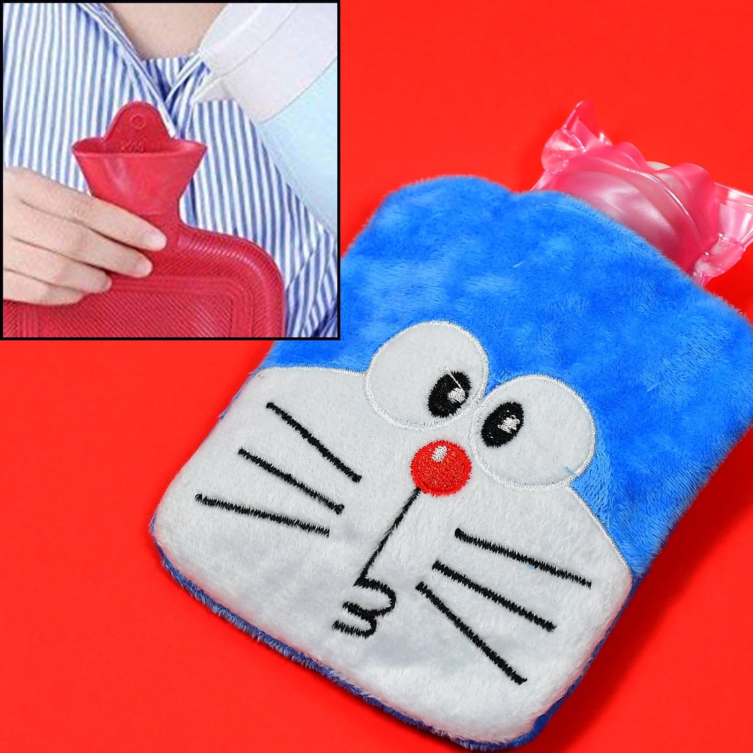 Doremon Hot Water Bag for Pain Relief & Warmth with Cover thumbnail 1