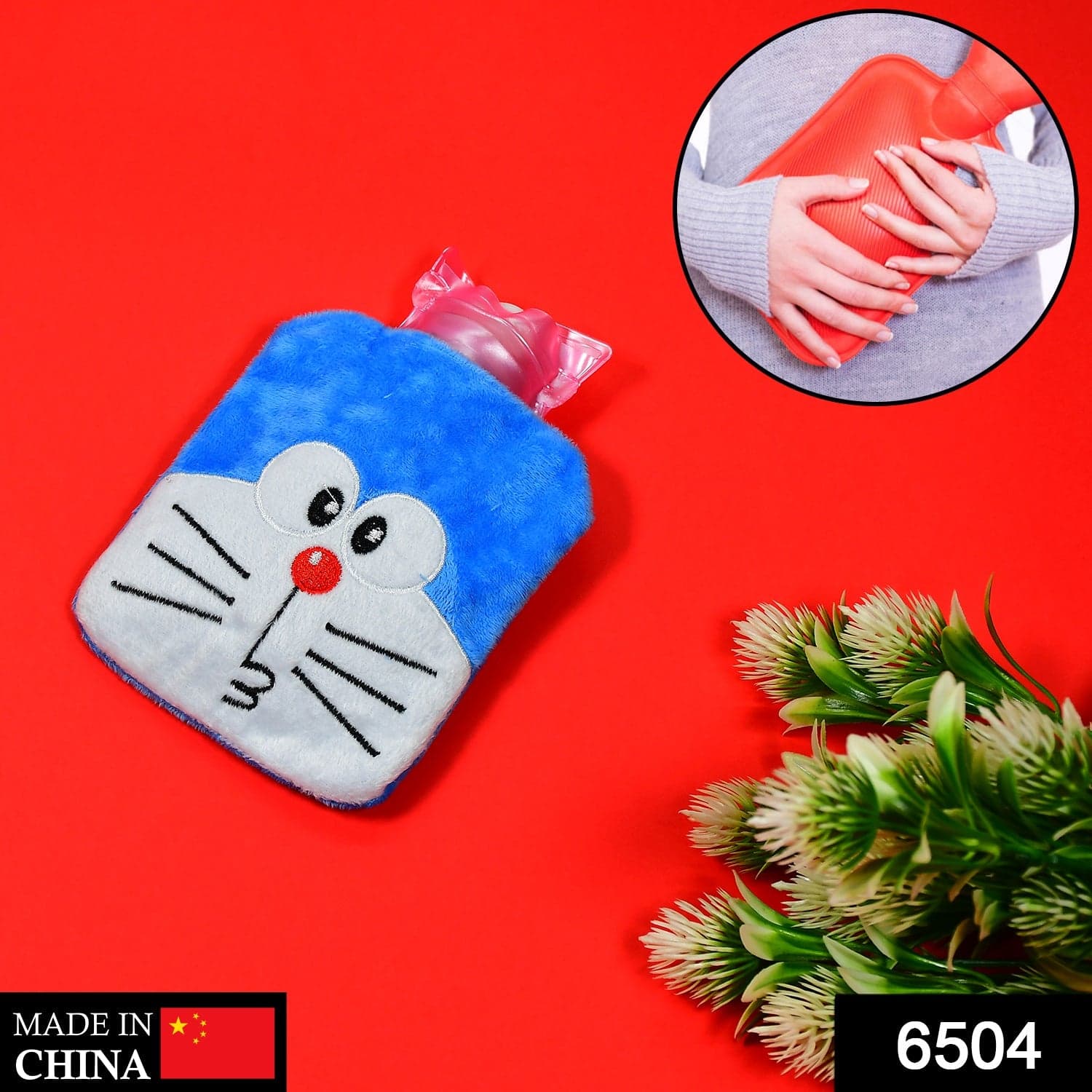 Doremon Hot Water Bag for Pain Relief & Warmth with Cover thumbnail 2