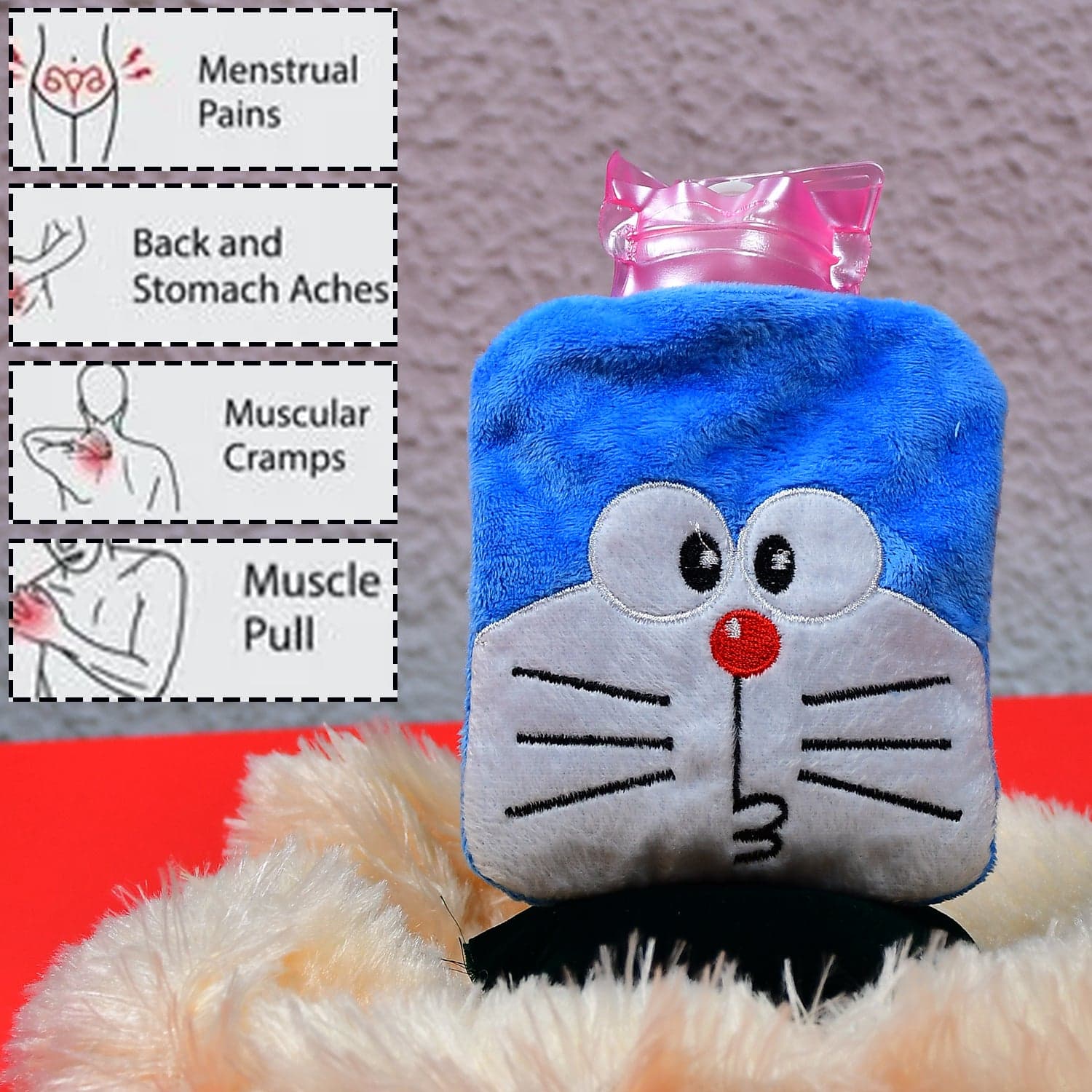 Doremon Hot Water Bag for Pain Relief & Warmth with Cover thumbnail 4