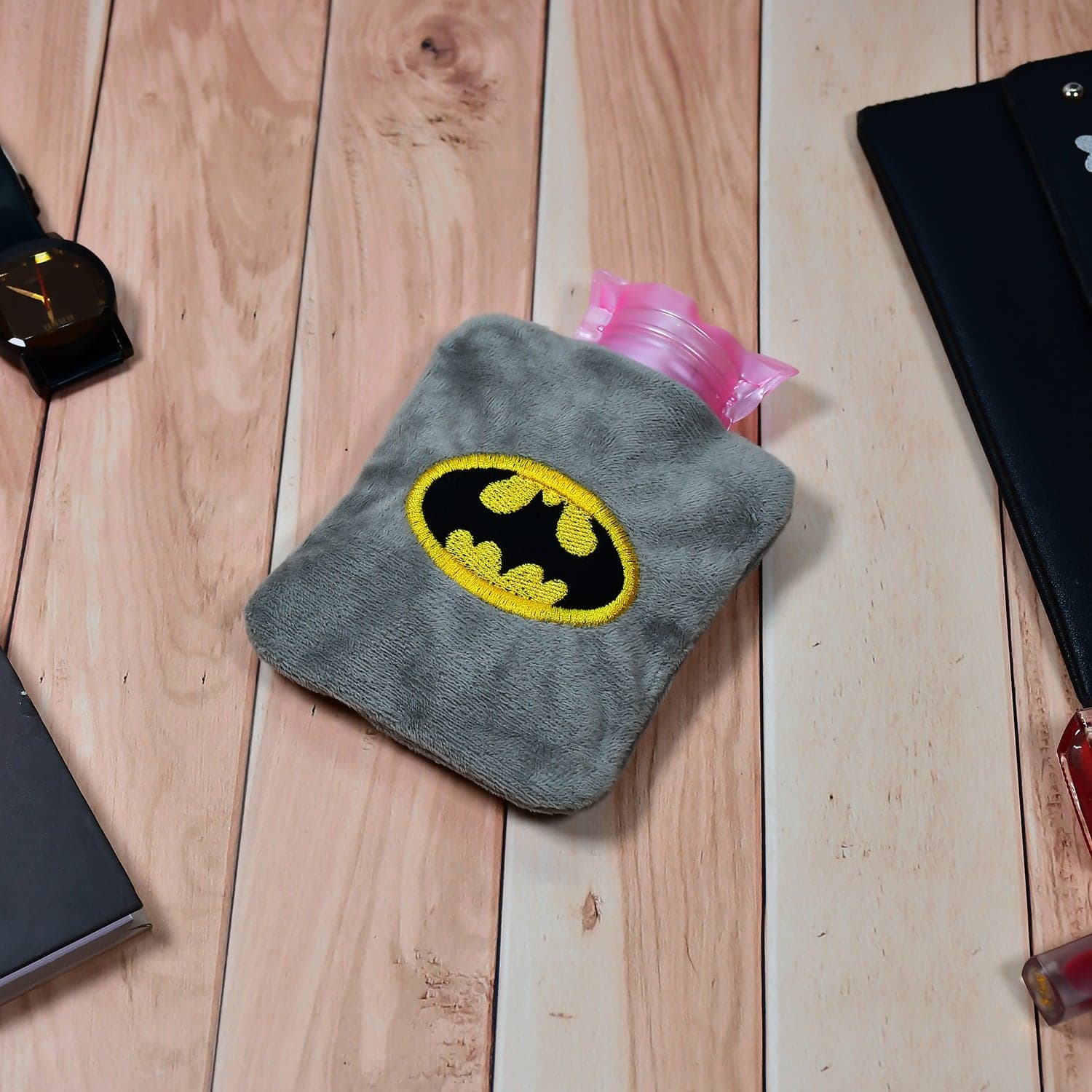 Batman Small Hot Water Bag With Cover For Pain Relief thumbnail 3