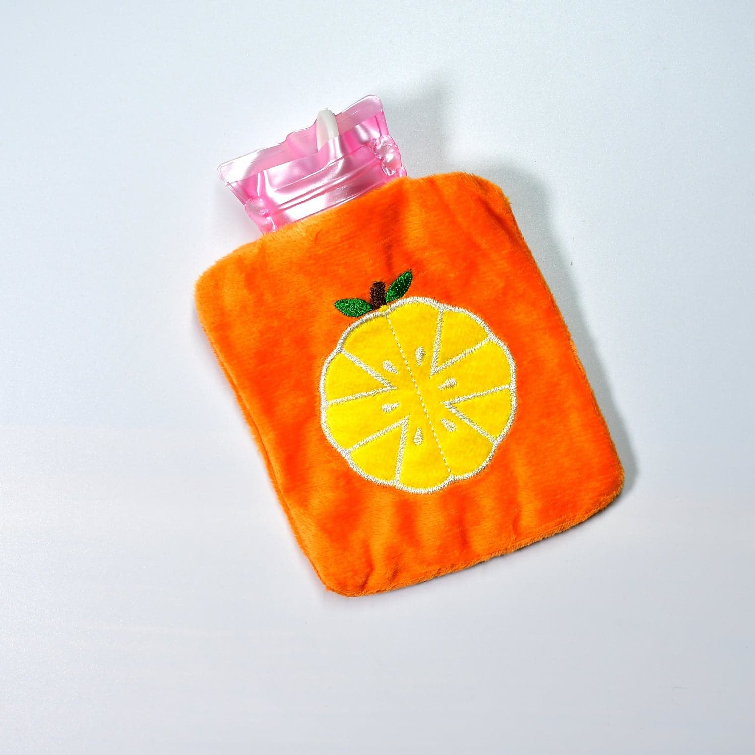 Orange Small Hot Water Bag With Cover For Pain Relief thumbnail 1