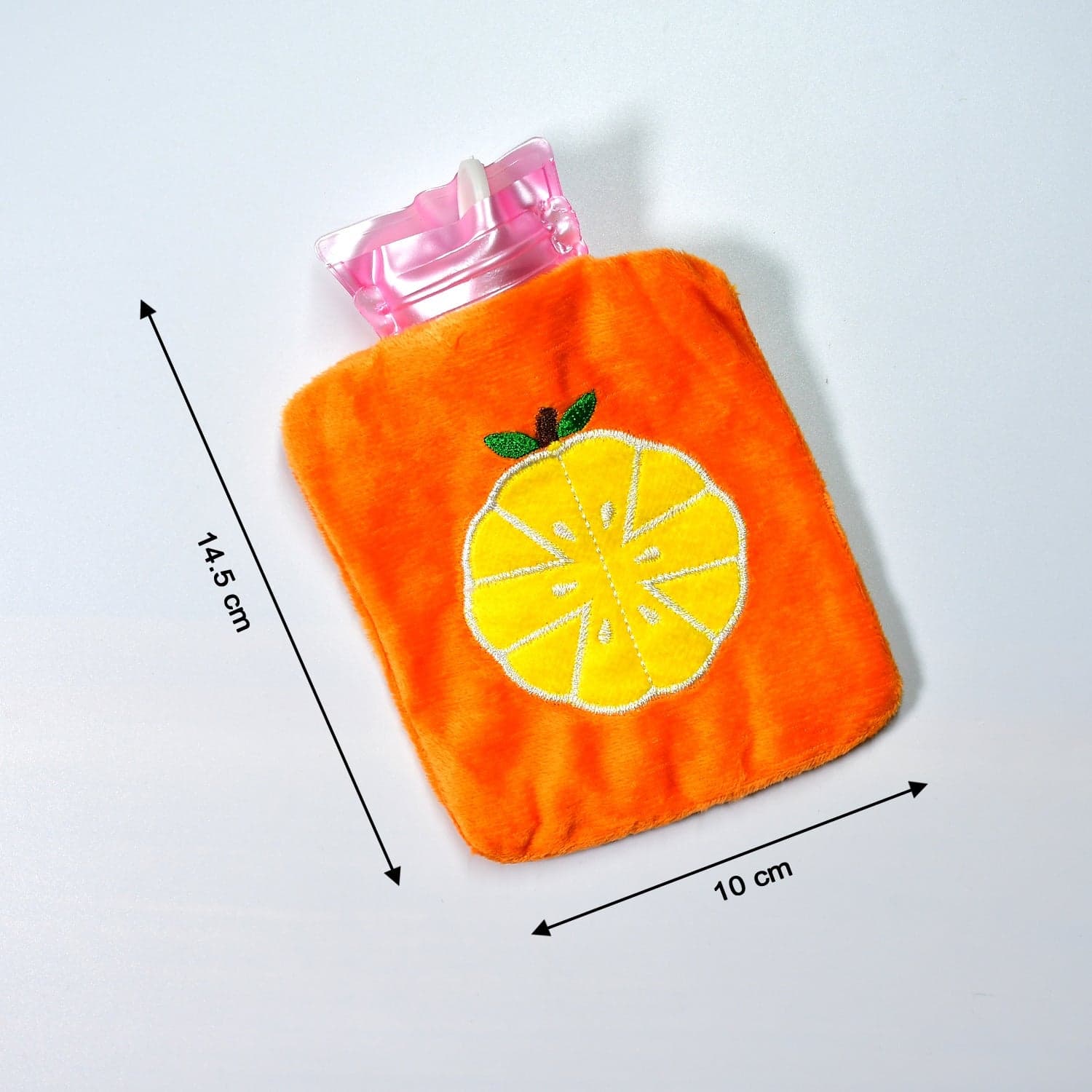 Orange Small Hot Water Bag With Cover For Pain Relief thumbnail 5
