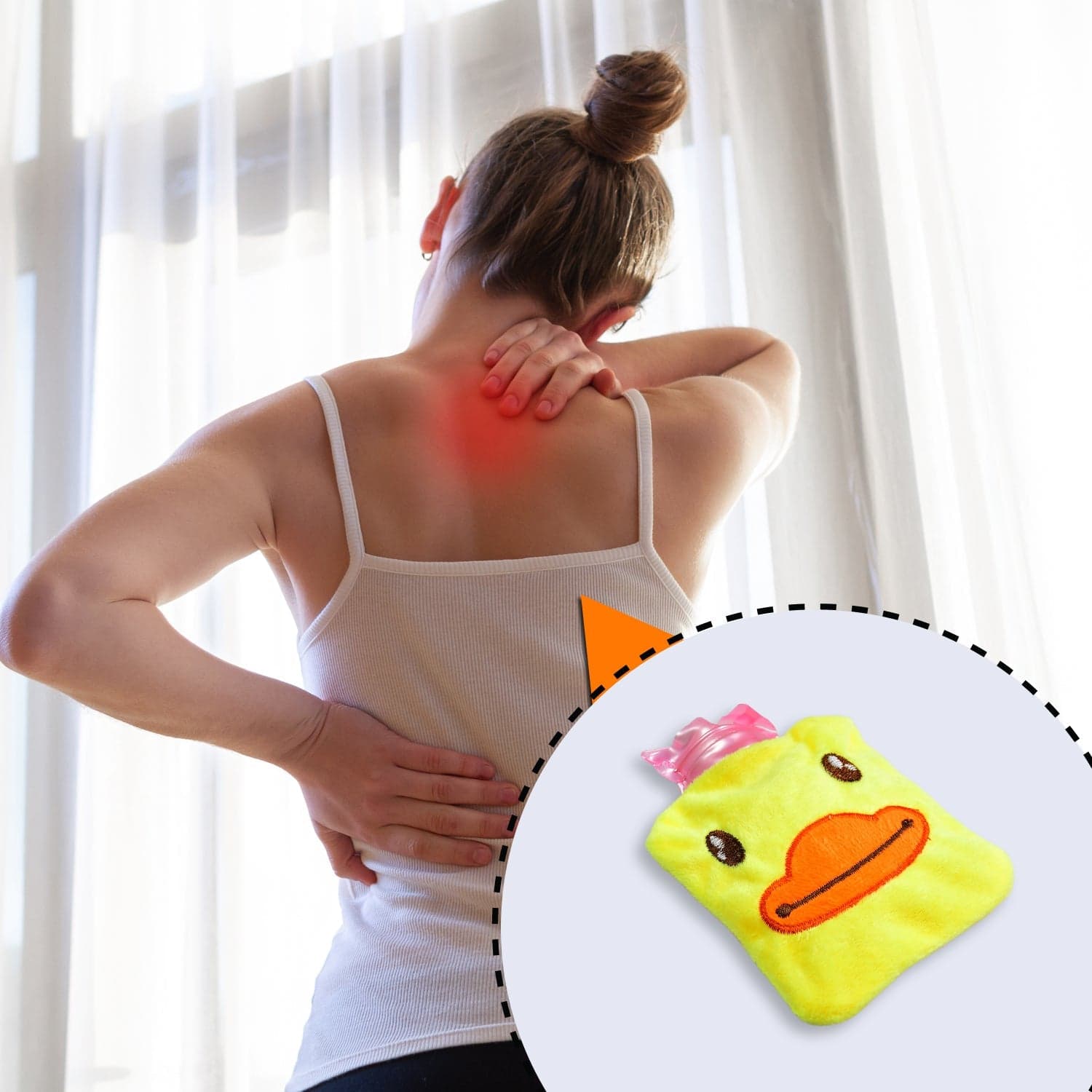 Yellow Duck Hot Water Bag for Pain Relief & Warmth with Cover thumbnail 3