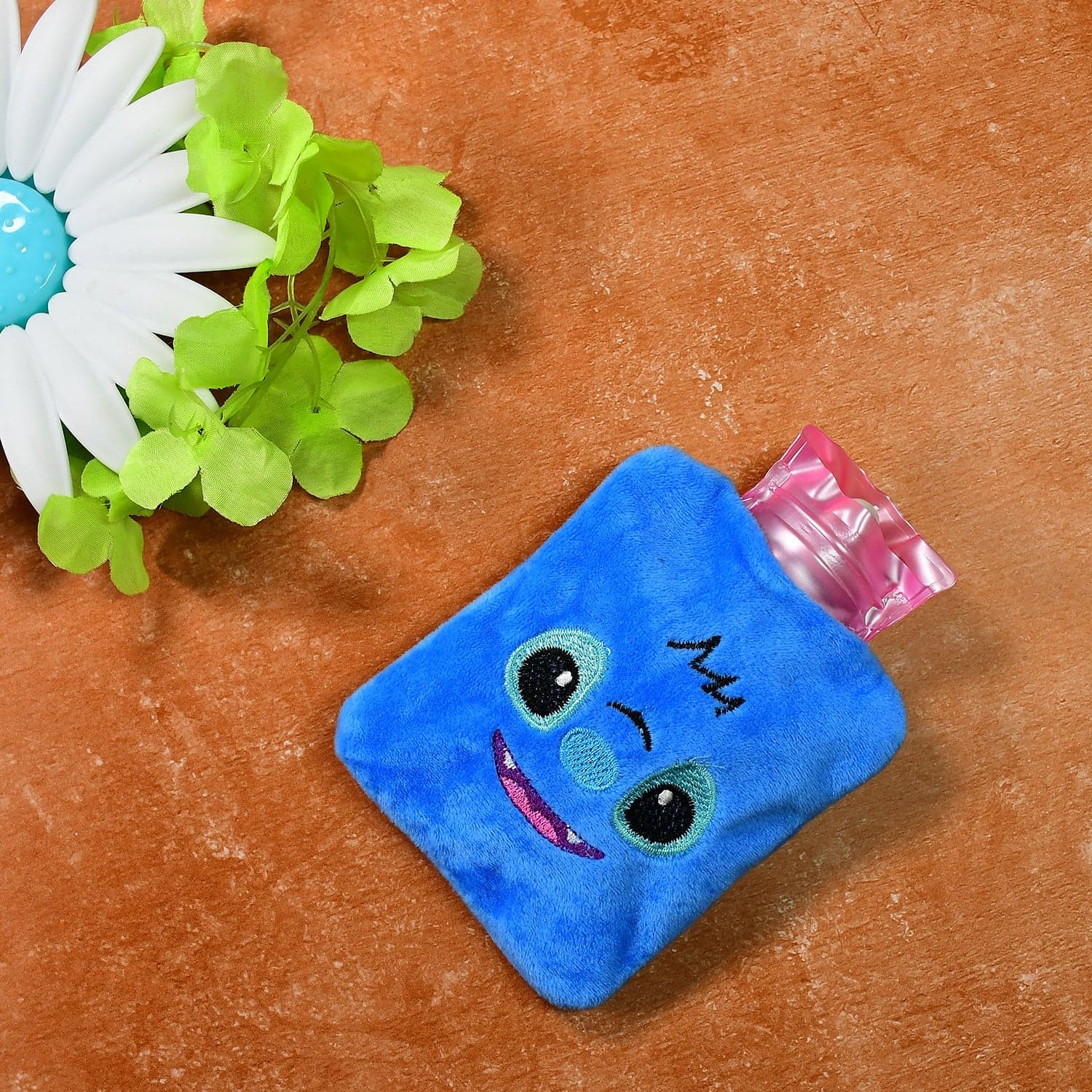 Blue Stitch Hot Water Bag - Small Size with Cover for Pain Relief & Warming thumbnail 1