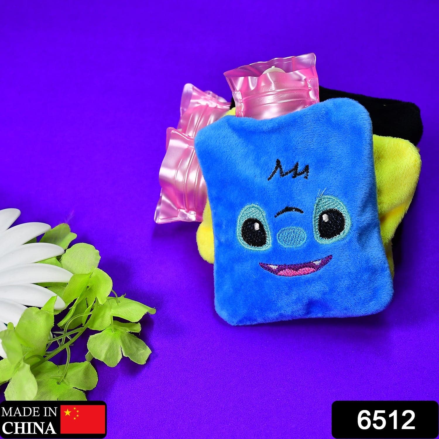 Blue Stitch Hot Water Bag - Small Size with Cover for Pain Relief & Warming thumbnail 2