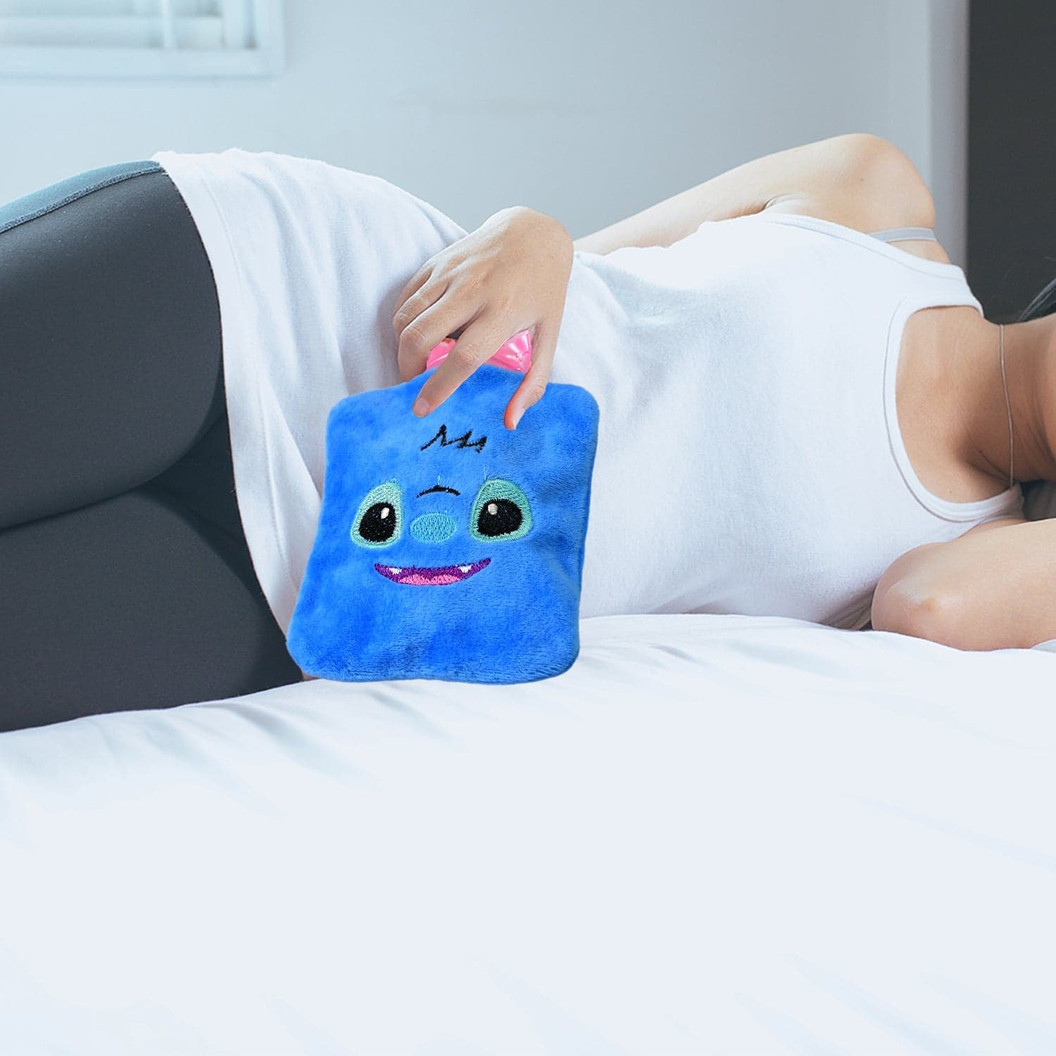 Blue Stitch Hot Water Bag - Small Size with Cover for Pain Relief & Warming thumbnail 3