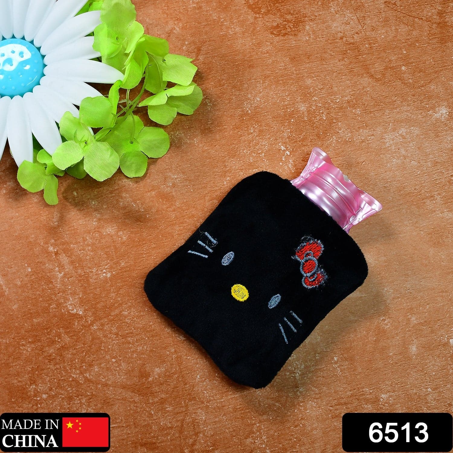 Black Small Hot Water Bag with Cover of Pain Relief & Warmer thumbnail 2