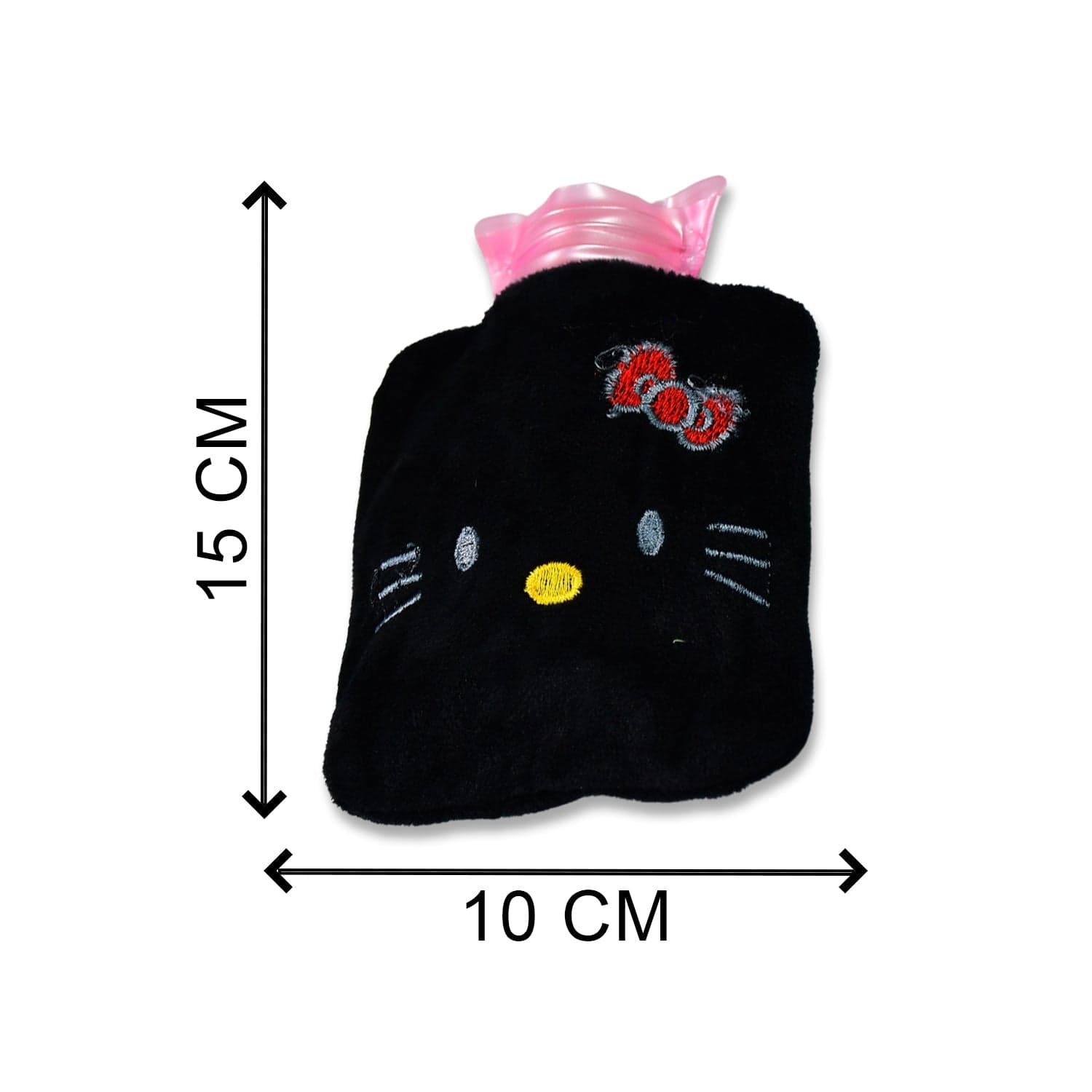 Black Small Hot Water Bag with Cover of Pain Relief & Warmer thumbnail 5