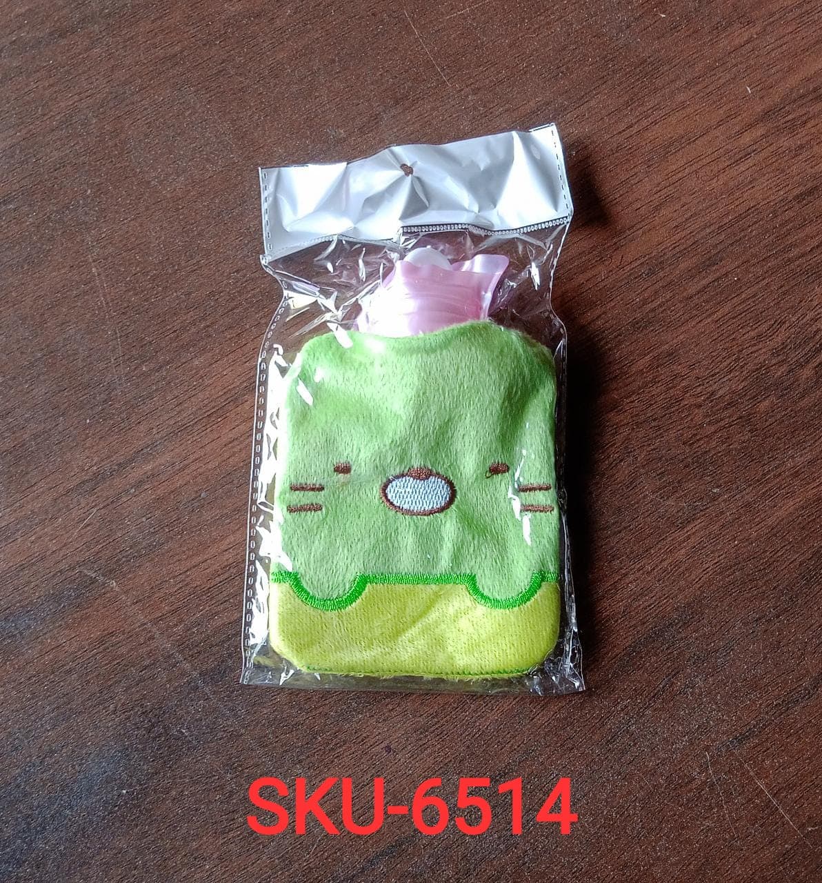Green Kitty Hot Water Bag with Cover for Pain Relief & Warmth thumbnail 8