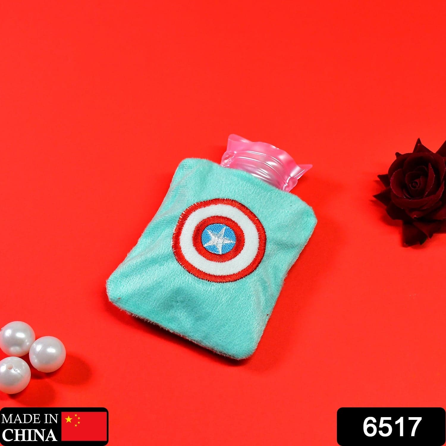 Captain America Print Small Hot Water Bag with Cover for Pain Relief thumbnail 2