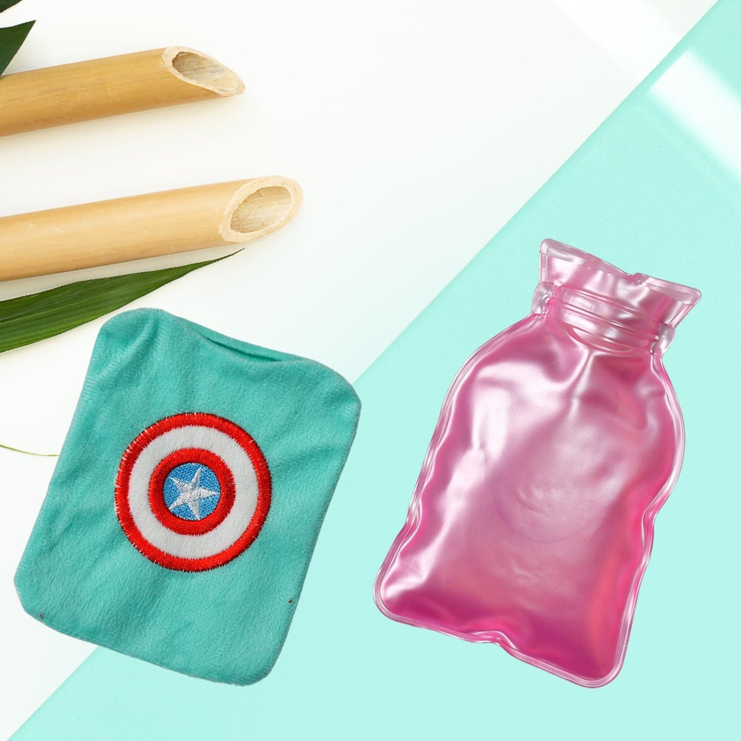 Captain America Print Small Hot Water Bag with Cover for Pain Relief thumbnail 4