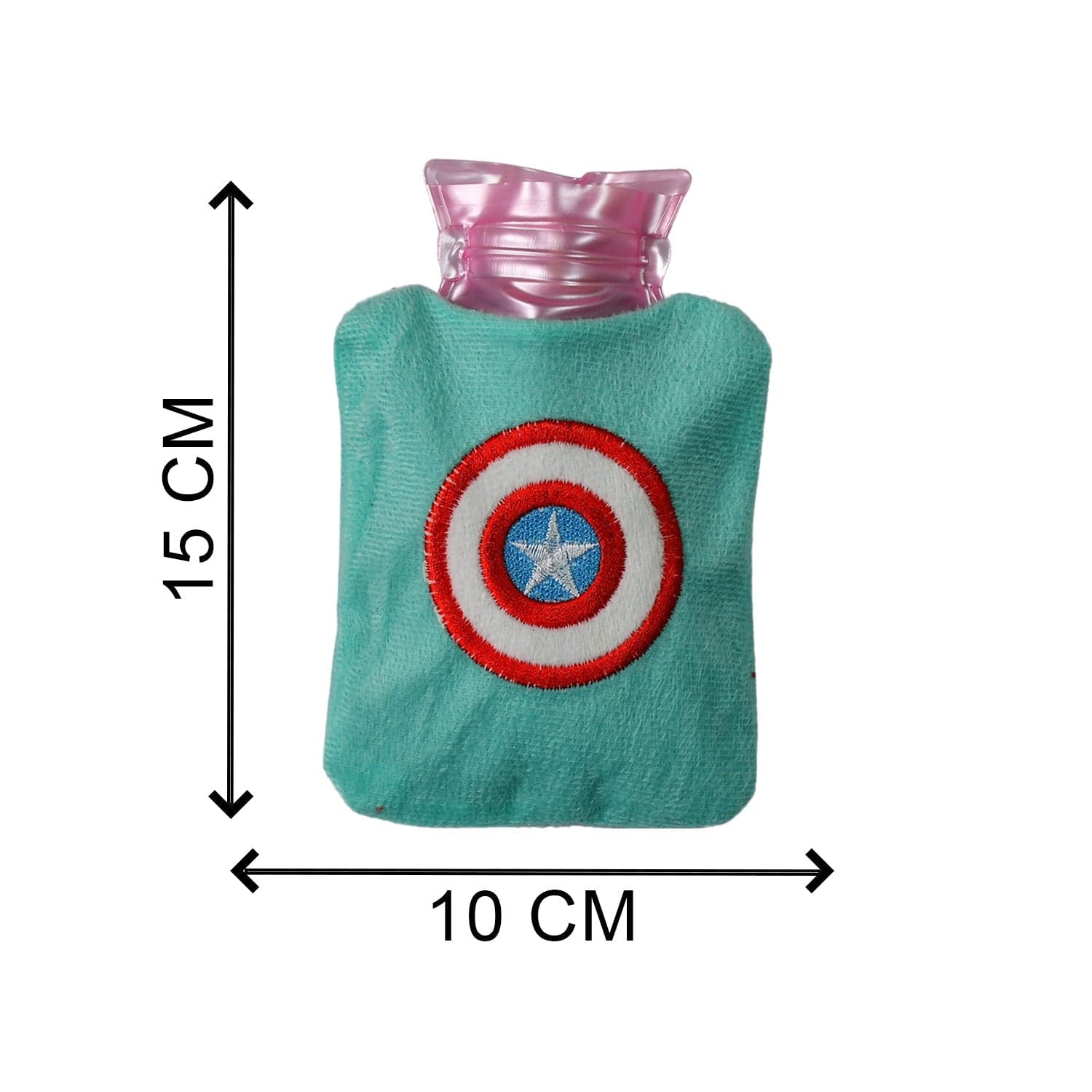 Captain America Print Small Hot Water Bag with Cover for Pain Relief thumbnail 5