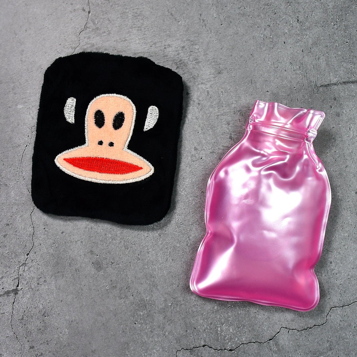 Black Small Hot Water Bag with Cover for Pain Relief thumbnail 3
