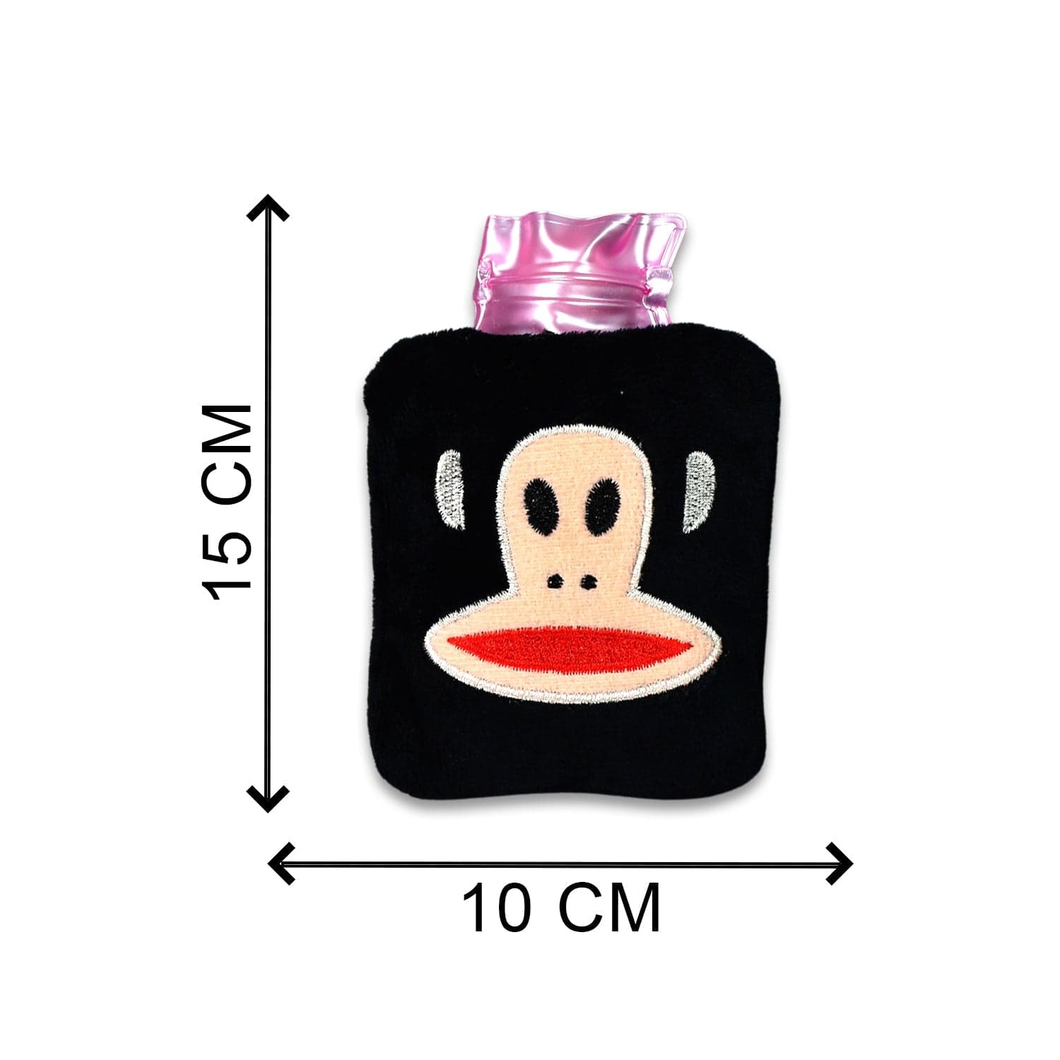 Black Small Hot Water Bag with Cover for Pain Relief thumbnail 5