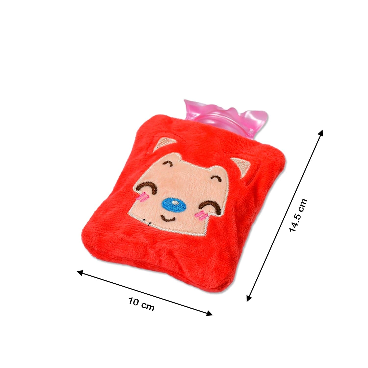 Pink Cat Small Hot Water Bag With Cover For Pain Relief thumbnail 5