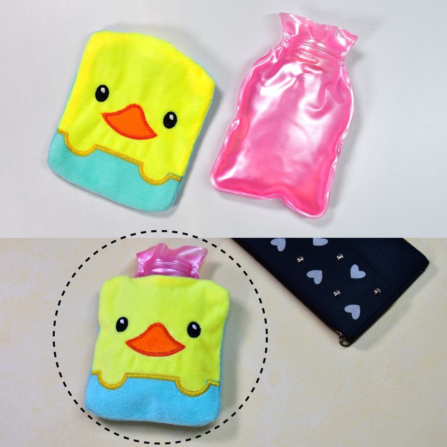 Yellow Duck design small Hot Water Bag with Cover for Pain Relief thumbnail 4