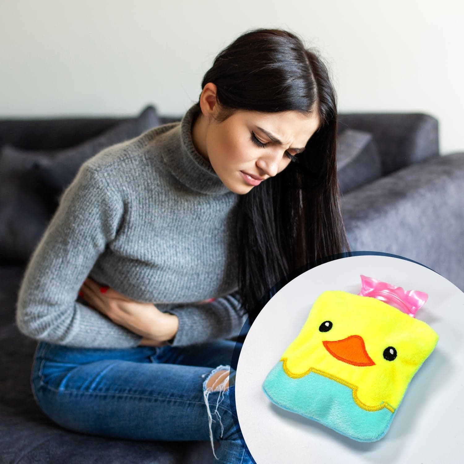 Yellow Duck design small Hot Water Bag with Cover for Pain Relief thumbnail 6