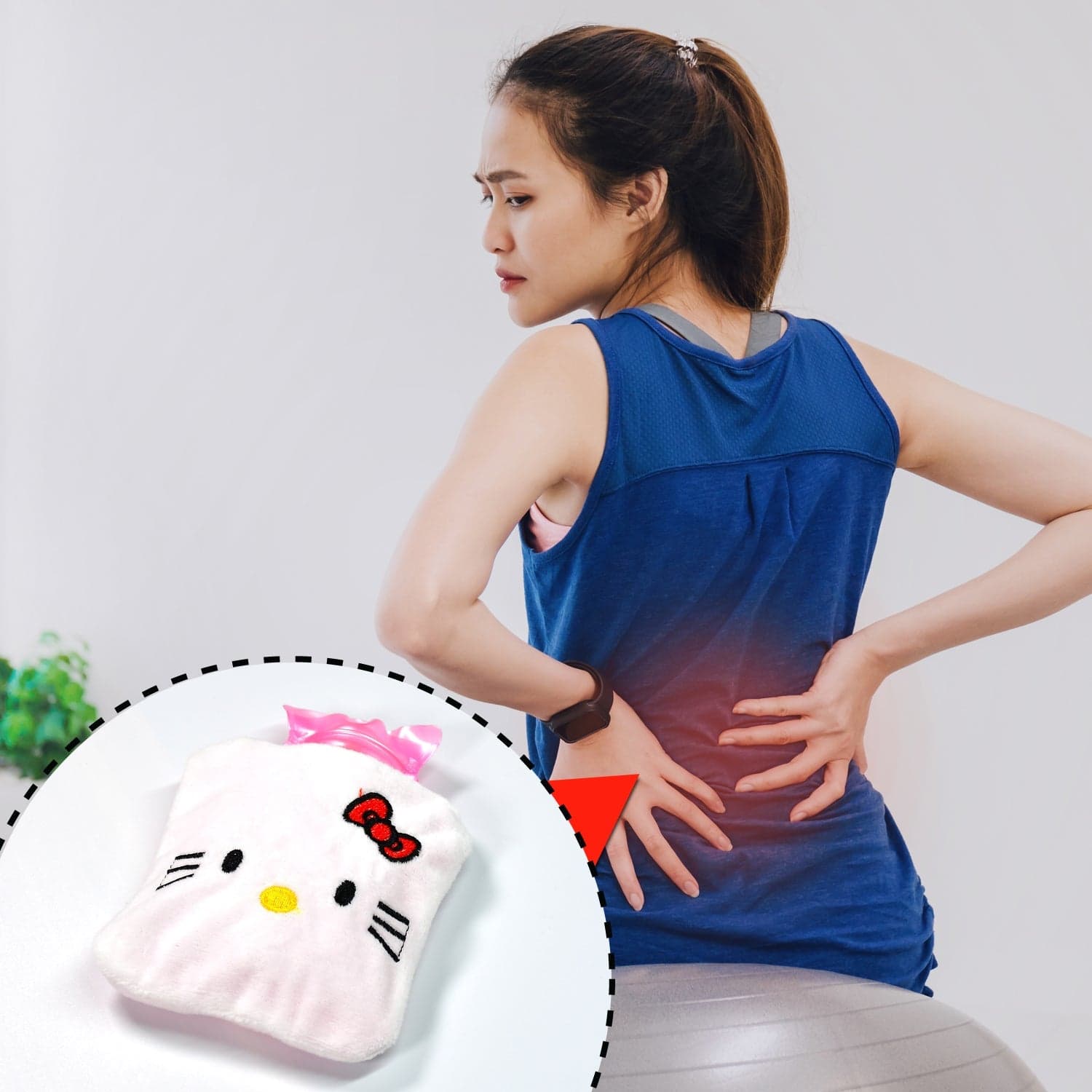 White Small Hot Water Bag Of Pain Relief For Neck, Shoulder, Hand & Feet, Menstrual Cramps Warmer thumbnail 7