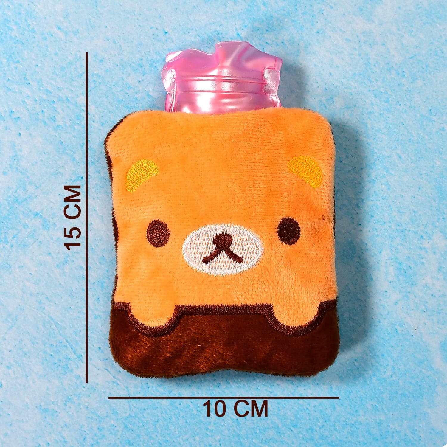 Brown Panda Print Small Hot Water Bag With Cover For Pain Relief thumbnail 5