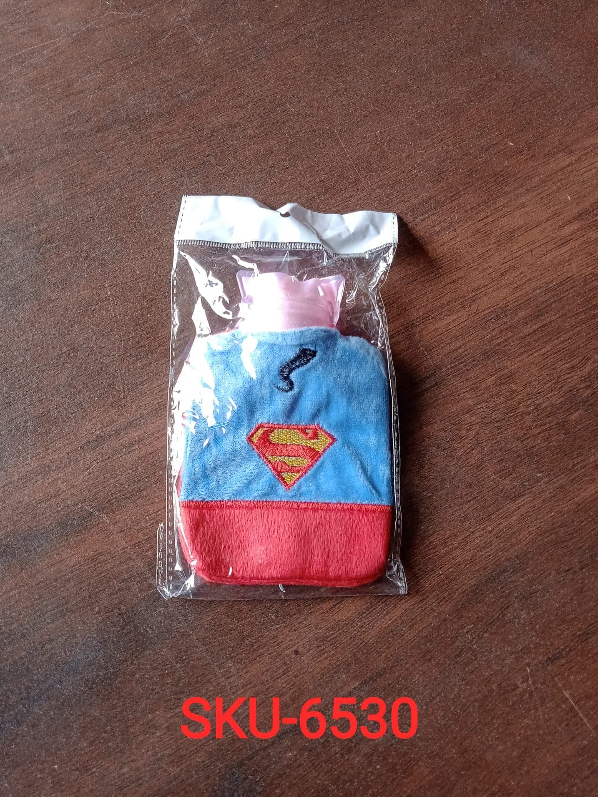 Superman Print Small Hot Water Bag with Cover for Pain Relief thumbnail 9