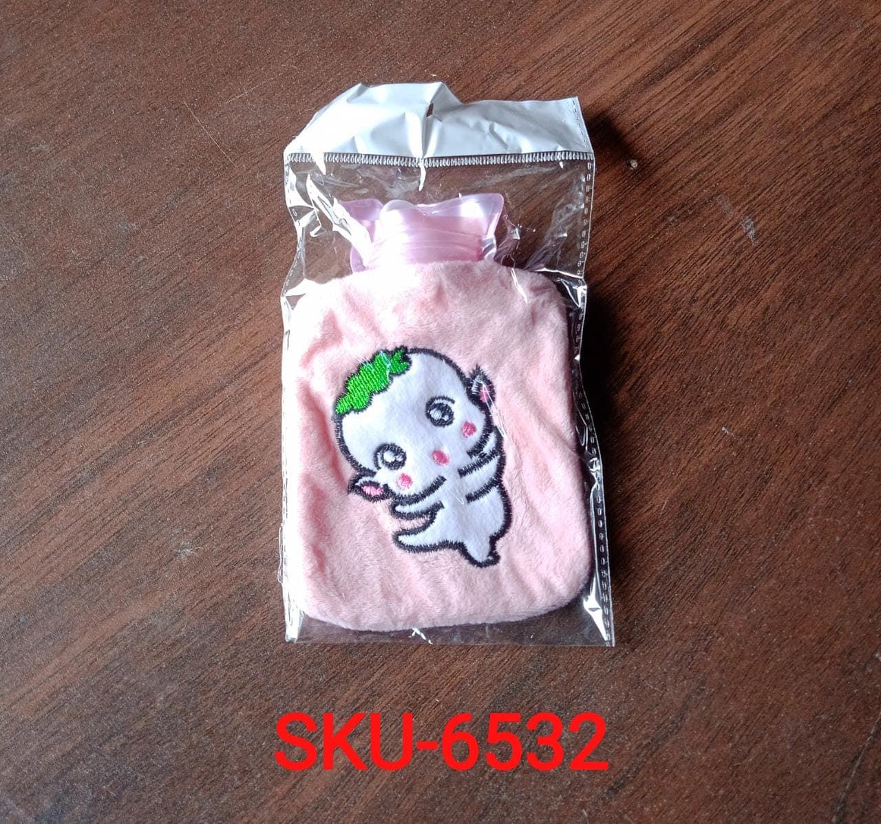 Pink Cartoon Small Hot Water Bag with Cover for Pain Relief thumbnail 8