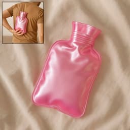 Simple Pink Small Hot Water Bag With Cover For Pain Relief